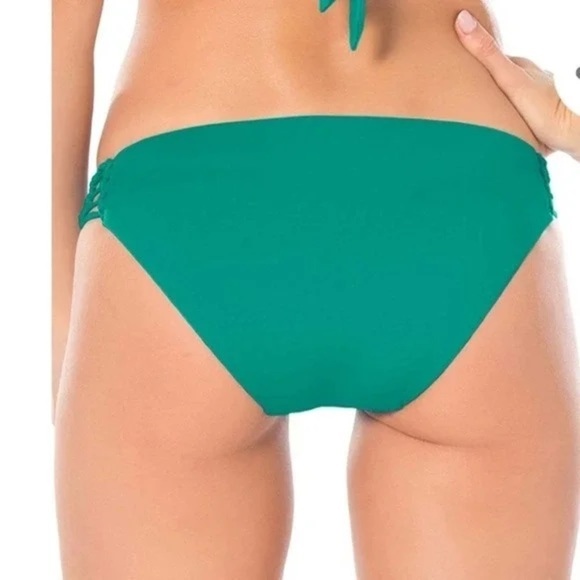 BECCA Bikini Bottom NWOT “No Strings Attached” Hipster in Spring Green - Picture 4 of 7